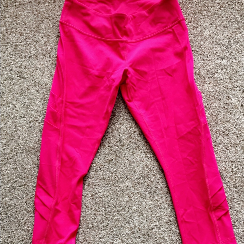 Lululemon hot pink workout yoga running pants